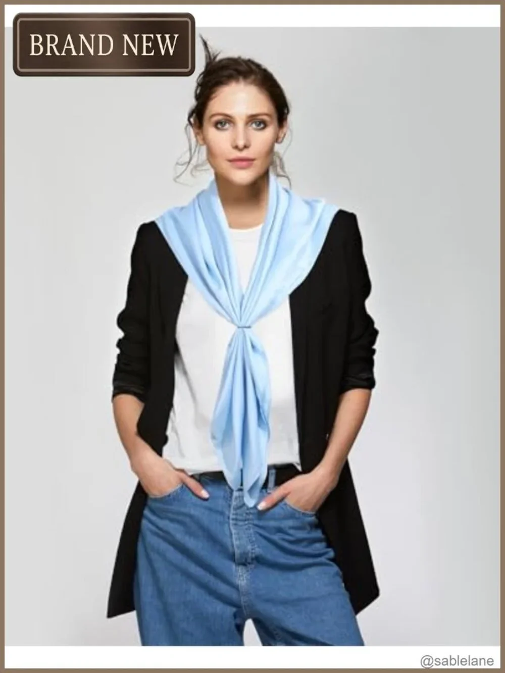 Matte Satin Square Head Scarf for Women - Like Silk Hair Scarf